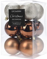 Home Styling Collection Vánoční koule, O 6 cm, sada 12 ks, 3 barvy - Christmas Ornaments