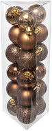 Fééric Lights and Christmas Vánoční koule, sada 18 kusů, hnědá barva, O 3 cm - Vánoční ozdoby