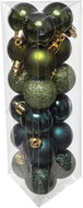 Fééric Lights and Christmas Vánoční koule, sada 18 kusů, zelená barva, 3 cm - Vánoční ozdoby