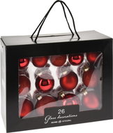 Home Styling Collection Vánoční koule, sada 26 ks, červené - Vánoční ozdoby