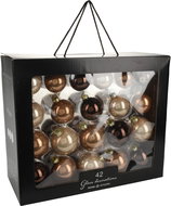 EH Excellent Houseware Sada skleněných koulí, měděná barva, 42 ks - Vánoční ozdoby