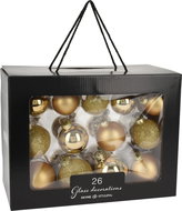 Home Styling Collection Vánoční koule, sada 26 ks, zlaté - Vánoční ozdoby