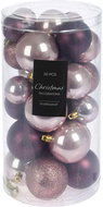 Home Styling Collection Vánoční koule, sada 30 ks, růžová barva - Vánoční ozdoby