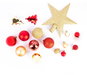 Christmas Ornaments FÉÉRIC LIGHTS AND CHRISTMAS Christmas ornaments - balls with star, gold and red, 44 pcs - Vánoční ozdoby
