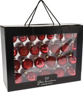 Home Styling Collection Vánoční koule, sada 52 ks, červené - Vánoční ozdoby