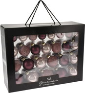 Home Styling Collection Vánoční koule, sada 52 ks, růžové - Vánoční ozdoby