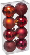 Fééric Lights and Christmas Vánoční koule, sada 8 ks, červená barva, 7 cm - Christmas Ornaments