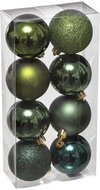 Fééric Lights and Christmas Vánoční koule, sada 8 kusů, zelená barva, 7 cm - Vánoční ozdoby