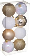FÉÉRIC LIGHTS AND CHRISTMAS Christmas ornaments - balls, white/gold, diameter 7 cm, 8 pcs - Christmas Ornaments