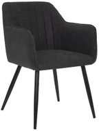 ATMOSPHERA Visoca armchair, velvet, metal legs, black - Armchair