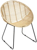 ATMOSPHERA Loara armchair, rattan, metal legs, beige - Armchair