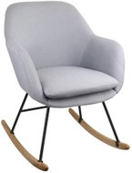 ATMOSPHERA Pera rocking chair, wooden runners, 110kg capacity, grey, 64×78×87.5cm - Rocking Chair