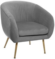 ATMOSPHERA Solaro armchair, velvet, removable cover, 110kg capacity, grey, 74×70×78cm - Armchair