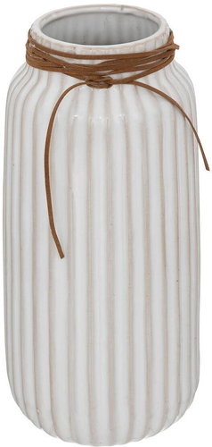 ATMOSPHERA Ceramic vase with decorative band 28,5 cm - Vase - Main image