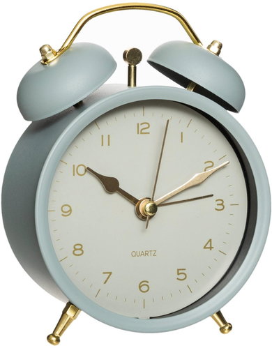 Atmosphera Budík se zlatými ručičkami světlé modrý - Alarm Clock - Main image