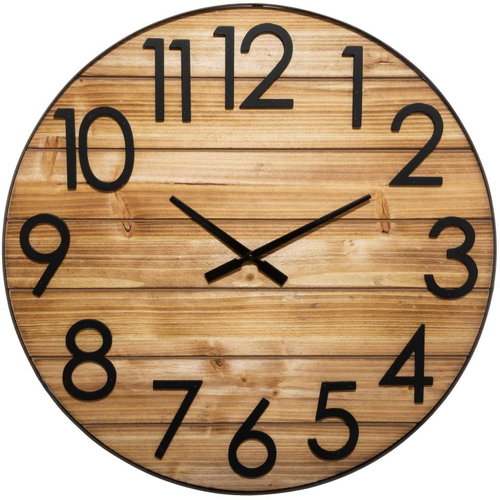 Atmosphera Dřevěné nástěnné hodiny Abby jedle 70 cm - Wall Clock - Main image