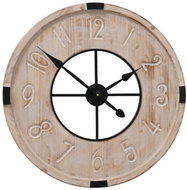 Boltze Chalsea Natural Chinese Fir Wooden Wall Clock, 70 cm - Wall Clock