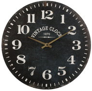 Atmosphera Wooden wall clock, black wall clock, 38 cm - Wall Clock