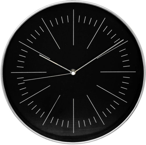Atmosphera, Modern clock for living room Edith silver 30 cm - Wall Clock - Main image