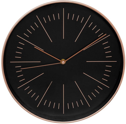 Atmosphera, Modern clock for living room Edith copper 30 cm - Wall Clock - Main image