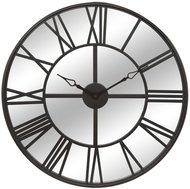 Atmosphera Nástěnné hodiny do obývacího pokoje, industriální ciferník, sklo a kov, 70 cm - Wall Clock