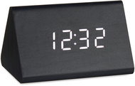 Giftdecor Digital clock made of MDF, black - Alarm Clock