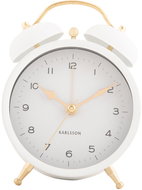 Karlsson Retro alarm clock TWIN BELL, diameter 9,7 cm, white - Alarm Clock