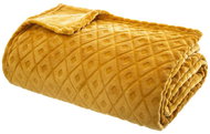 Atmosphera Blanket yellow with pattern, 180 × 230 cm - Blanket