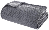 Atmosphera Grey blanket Salmon, plaid pattern, 180 × 230 cm - Blanket