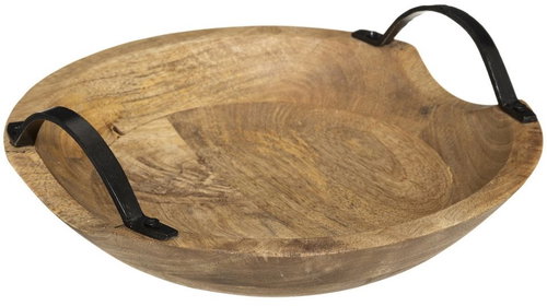 ATMOSPHERA with handles, mango wood, brown, diameter 29.5cm - Decorative Bowl - Main image