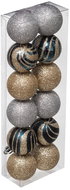 Atmosphera Silver multi-coloured Christmas ornaments with different finishes, diameter 4 cm, 12 pcs - Christmas Ornaments