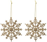 Atmosphera Glitter pendants in the shape of snowflakes, 2 pcs, gold - Christmas Ornaments