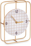 Giftdecor Table clock with checkered face and golden hands, 18,5 x 25,5 cm - Table Clock