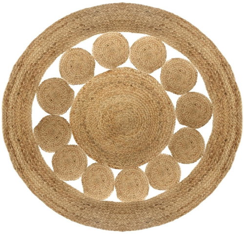 Atmosphera Decorative jute rug, diameter 120 cm, round - Carpet - Main image