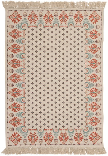 Atmosphera Cotton fringed carpet IKAT, 120 × 170 cm - Carpet - Main image