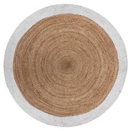 Atmosphera Jute carpet round, diameter 120 cm, white - Carpet