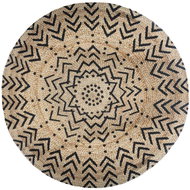 Atmosphera Jute carpet round, diameter 120 cm, geometric pattern - Carpet