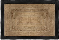 Atmosphera Jute rectangular carpet, 120 × 170 cm with black frame - Carpet