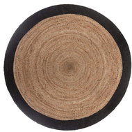 Atmosphera Jute carpet round, diameter 120 cm, black - Carpet