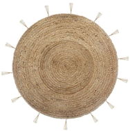 Atmosphera Koberec z juty s třásněmi, 80 cm, kulatý - Koberec