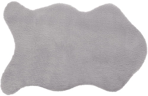 Atmosphera Faux fur rug, 60 × 90 cm, grey - Carpet - Main image
