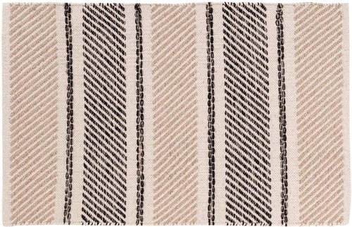 Douceur d'intérieur Yarn, boho, 60 × 90 cm, black - Carpet - Main image