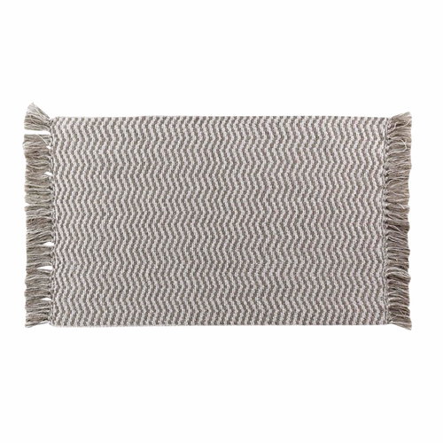 Douceur d'intérieur Knitted carpet with fringe Alessia 50 × 80 cm - Carpet - Main image