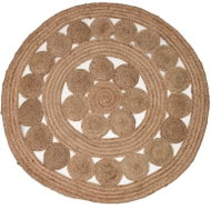 Home Styling Collection Jute rug with pattern, 120 cm - Carpet