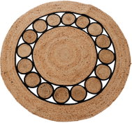 Home Styling Collection Round boho rug, jute, diameter 120 cm, brown - Carpet