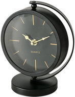 Boltze Stolní černé hodiny BALIA, zlaté ručičky, 20 cm - Stolní hodiny