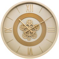 Atmosphera Wall clock with visible mechanism GIULIANA, beige, 50 cm - Wall Clock