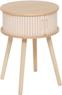 Atmosphera Nysos Bedside table with 2 doors, diameter 40 cm, beige - Night Stand