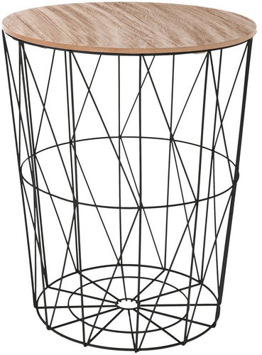 Atmosphera Multifunctional folding table, metal, black - Side Table - Main image