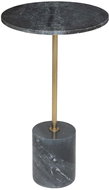 Atmosphera Ilian with marble top, dark grey, diameter 35,5 cm - Side Table